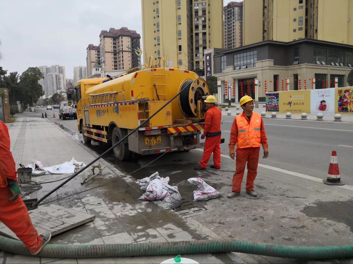 干河街道排污管道清淤-管道清洗