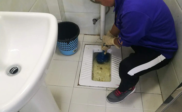 干河街道疏通蹲坑